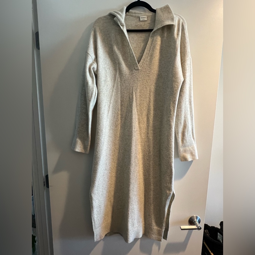 Long-Sleeve Midi Sweater Dress